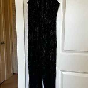 Express Black Strapless Jumpsuit